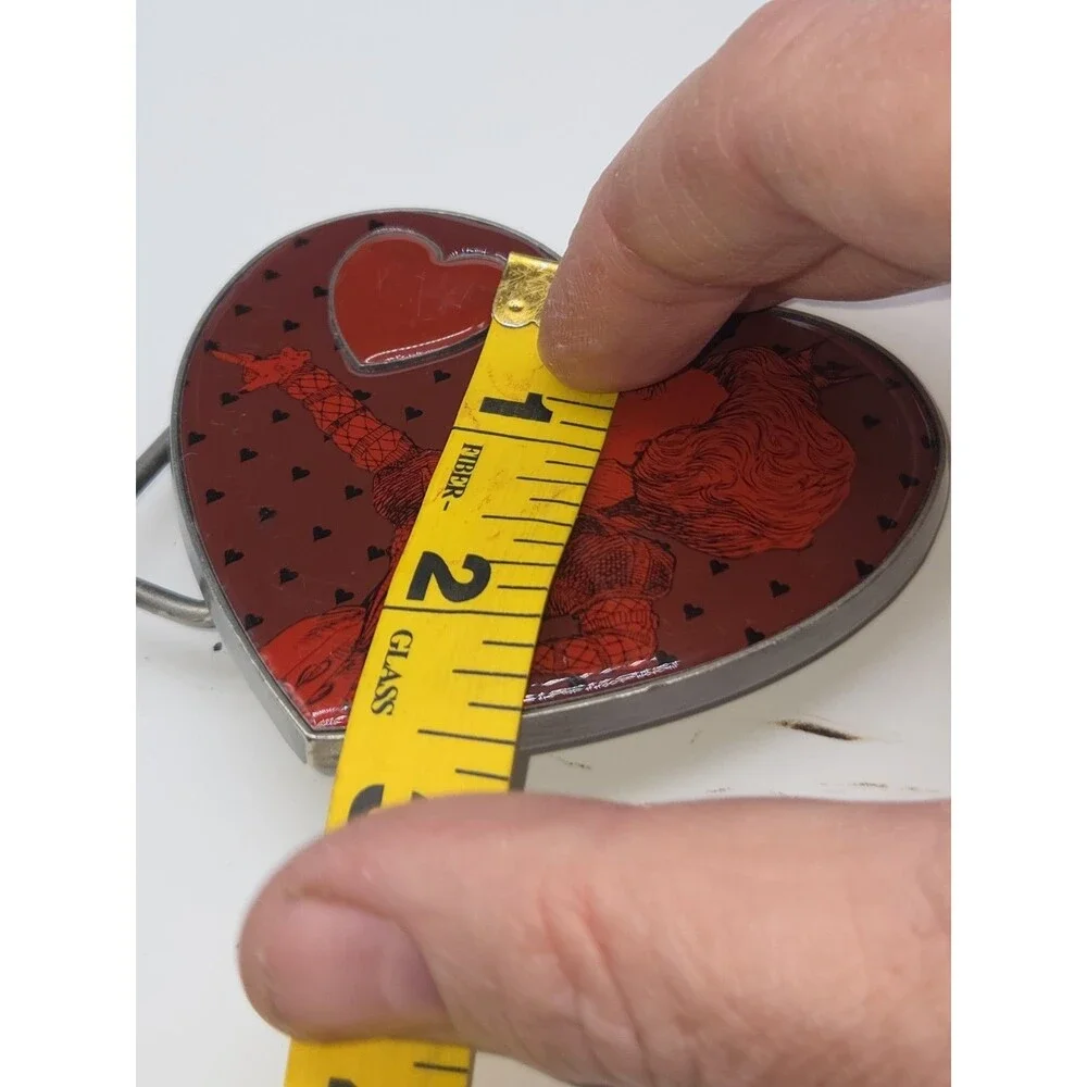 Disney Alice In Wonderland Enamel And Pewter Queen Of Hearts Belt Buckle